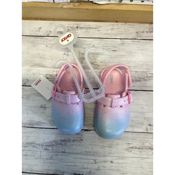 Josmo Kids Soft Glitter Clogs in a Pink and Blue Gradient color Size 5 - Picture 1 of 4